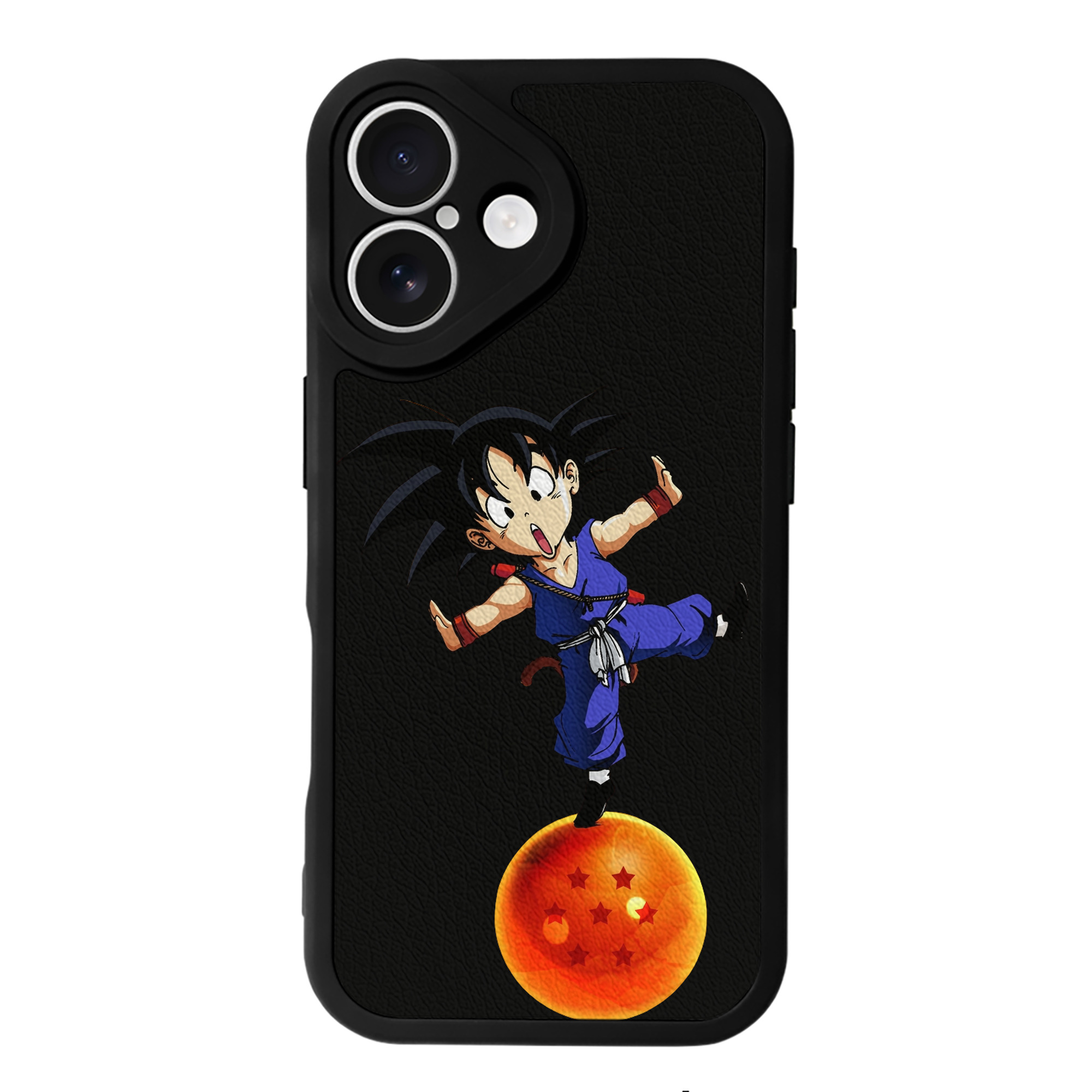 （画像用） ドラゴンボール 孫悟空（そん ごくう）Son Goku カカロット DRAGON BALL Kakarotto 【iPhone 16シリーズ対応】シリコンスマホケース（レザー調） 材質：シリコン